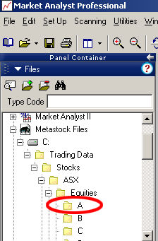 Market Analyst select folder
