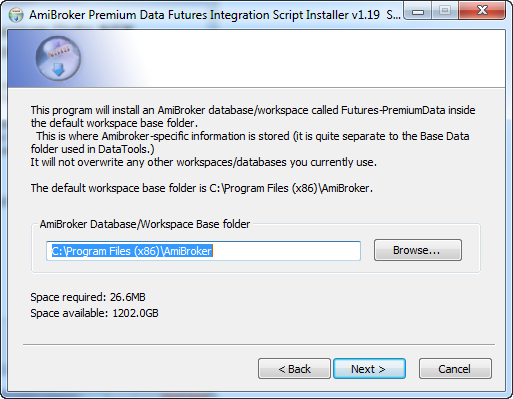 Change the integration script folder if necessary