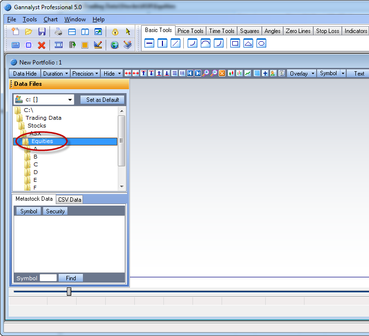 Double-click on the Equities folder