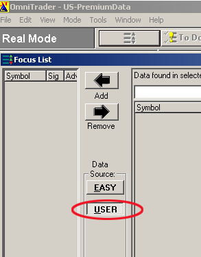 OmniTrader user data source